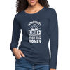 Frauen Premium Langarmshirt: Introverts unite separately in your own homes. - Navy