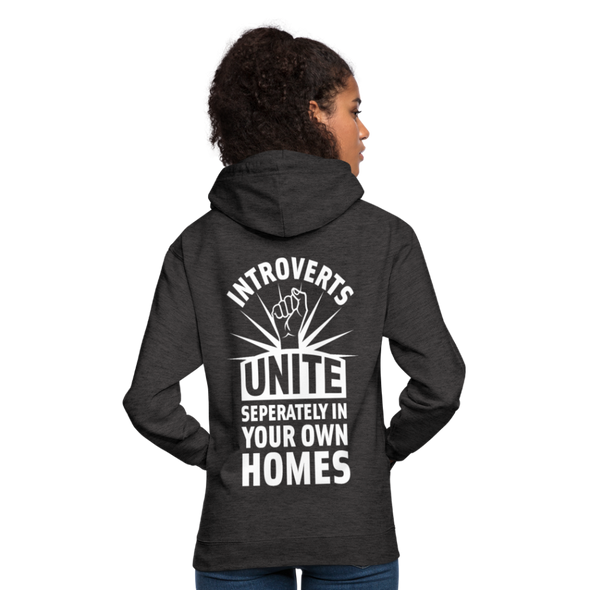 Unisex Hoodie: Introverts unite separately in your own homes. - Anthrazit