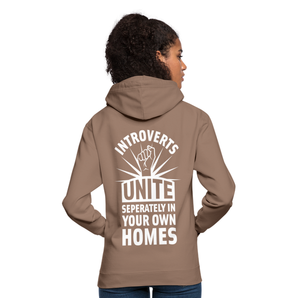 Unisex Hoodie: Introverts unite separately in your own homes. - Mokka