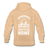 Unisex Hoodie: Introverts – We´re here. We feel uneasy and … - Beige
