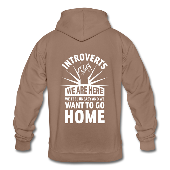 Unisex Hoodie: Introverts – We´re here. We feel uneasy and … - Mokka