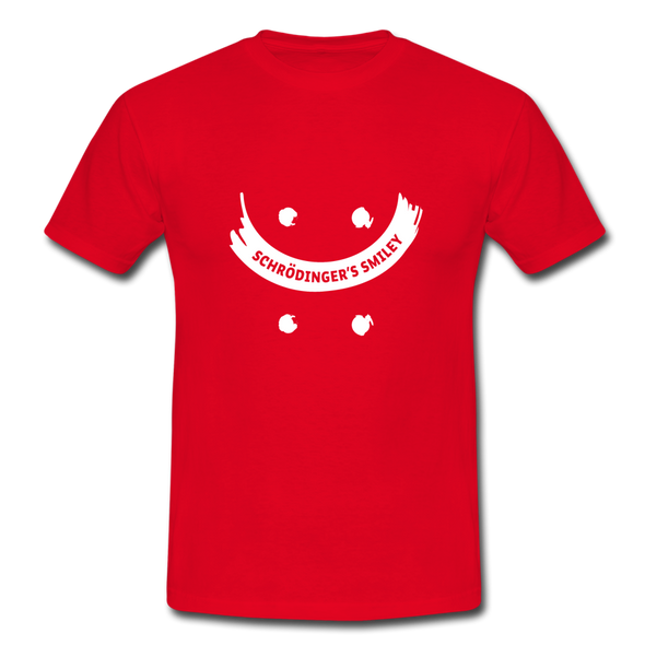 Männer T-Shirt: Schrödinger´s smiley - Rot