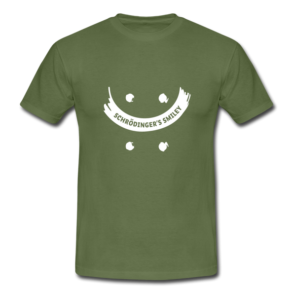 Männer T-Shirt: Schrödinger´s smiley - Militärgrün