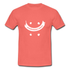 Männer T-Shirt: Schrödinger´s smiley - Koralle