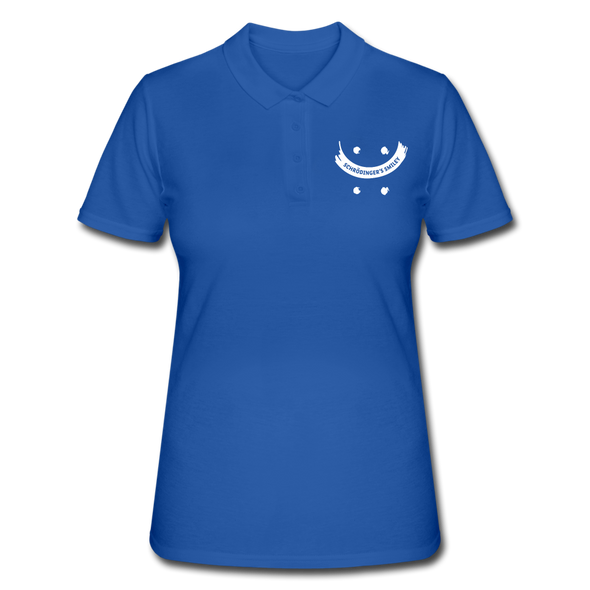 Frauen Poloshirt: Schrödinger´s smiley - Royalblau