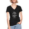 Frauen-T-Shirt mit V-Ausschnitt: Science has proof without any certainty … - Schwarz