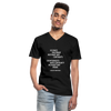 Männer-T-Shirt mit V-Ausschnitt: Science has proof without any certainty … - Schwarz