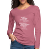 Frauen Premium Langarmshirt: Science has proof without any certainty … - Malve