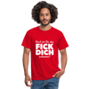 Männer T-Shirt: Darf ich Dir das Fick Dich anbieten? - Rot