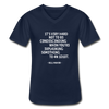 Männer-T-Shirt mit V-Ausschnitt: It’s very hard not to be condescending when … - Navy