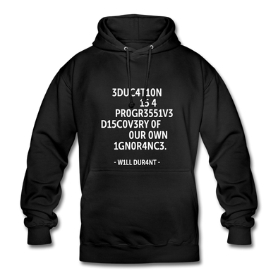 Unisex Hoodie: Education is a progressive discovery of … - Schwarz