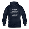 Unisex Hoodie: Education is a progressive discovery of … - Navy