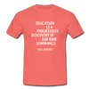 Männer T-Shirt: Education is a progressive discovery of … - Koralle