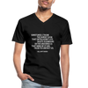 Männer-T-Shirt mit V-Ausschnitt: Sometimes I think the surest sign that intelligent life … - Schwarz