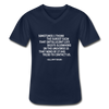 Männer-T-Shirt mit V-Ausschnitt: Sometimes I think the surest sign that intelligent life … - Navy