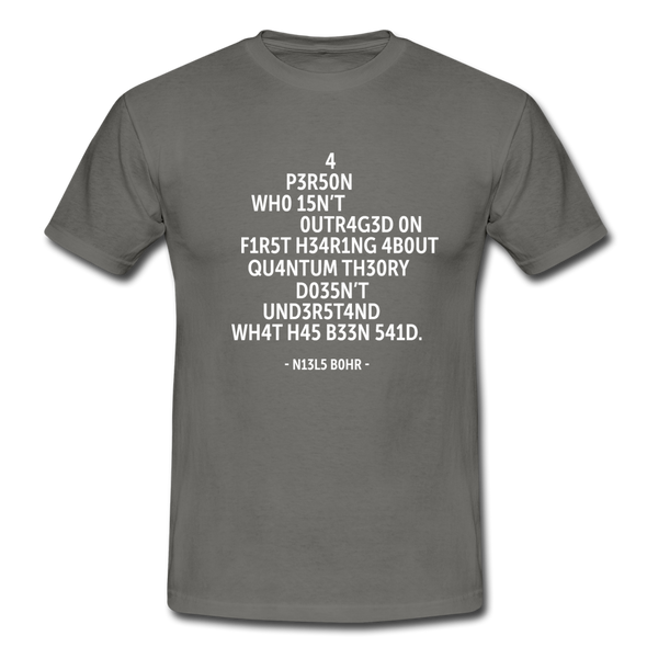 Männer T-Shirt: A person who isn’t outraged on first hearing about … - Graphit
