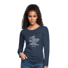 Frauen Premium Langarmshirt: A person who isn’t outraged on first hearing about … - Navy