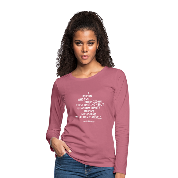 Frauen Premium Langarmshirt: A person who isn’t outraged on first hearing about … - Malve