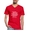 Männer-T-Shirt mit V-Ausschnitt: If we knew what it was we were doing, it would … - Rot