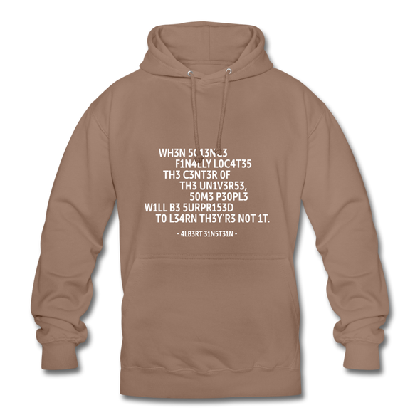 Unisex Hoodie: When science finally locates the center of … - Mokka