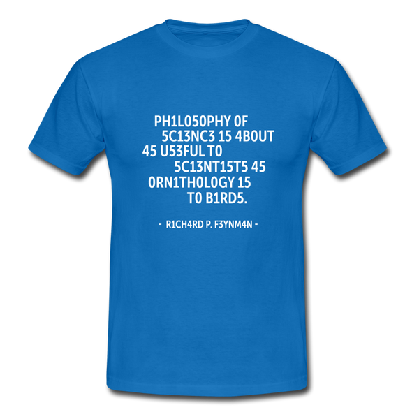 Männer T-Shirt: Philosophy of science is about as useful … - Royalblau