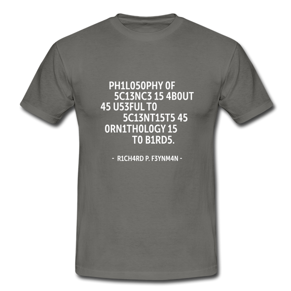 Männer T-Shirt: Philosophy of science is about as useful … - Graphit