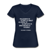 Frauen-T-Shirt mit V-Ausschnitt: Philosophy of science is about as useful … - Navy