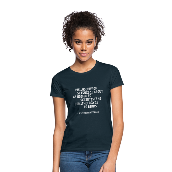 Frauen T-Shirt: Philosophy of science is about as useful … - Navy