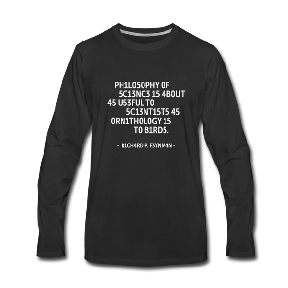 Männer Premium Langarmshirt: Philosophy of science is about as useful … - Schwarz