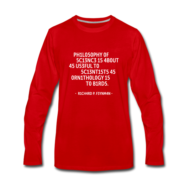 Männer Premium Langarmshirt: Philosophy of science is about as useful … - Rot