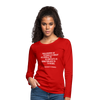 Frauen Premium Langarmshirt: Philosophy of science is about as useful … - Rot