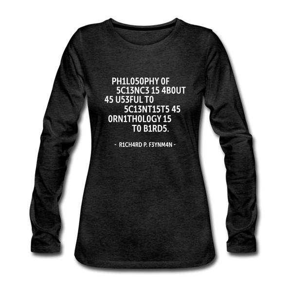 Frauen Premium Langarmshirt: Philosophy of science is about as useful … - Anthrazit