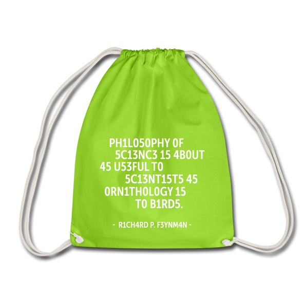 Turnbeutel: Philosophy of science is about as useful … - Neongrün