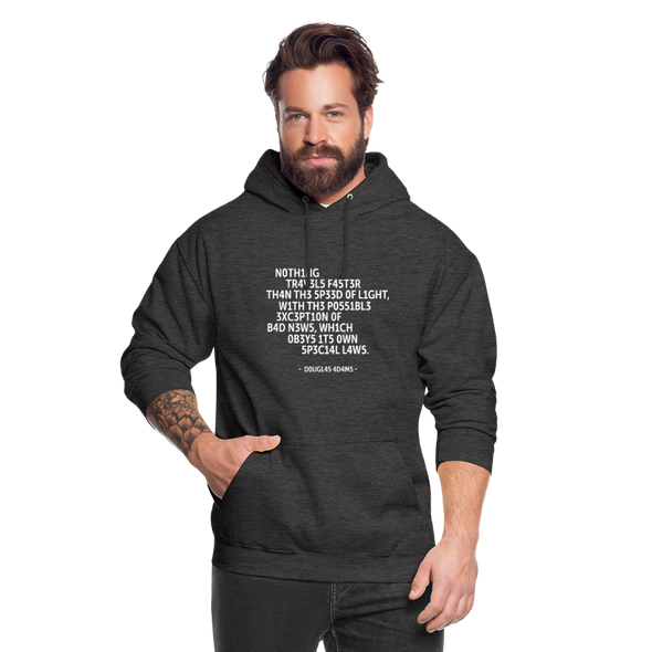 Unisex Hoodie: Nothing travels faster than the speed of light … - Anthrazit