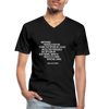 Männer-T-Shirt mit V-Ausschnitt: Nothing travels faster than the speed of light … - Schwarz