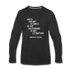 Männer Premium Langarmshirt: Facts are not science – as the dictionary is not … - Schwarz