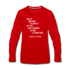 Männer Premium Langarmshirt: Facts are not science – as the dictionary is not … - Rot
