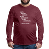 Männer Premium Langarmshirt: Facts are not science – as the dictionary is not … - Bordeauxrot meliert