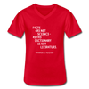 Männer-T-Shirt mit V-Ausschnitt: Facts are not science – as the dictionary is not … - Rot