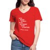 Frauen-T-Shirt mit V-Ausschnitt: Facts are not science – as the dictionary is not … - Rot