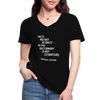 Frauen-T-Shirt mit V-Ausschnitt: Facts are not science – as the dictionary is not … - Schwarz