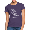 Frauen T-Shirt: Facts are not science – as the dictionary is not … - Dunkellila