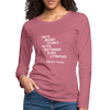 Frauen Premium Langarmshirt: Facts are not science – as the dictionary is not … - Malve