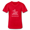 Männer-T-Shirt mit V-Ausschnitt: All great truths begin as blasphemies. - Rot