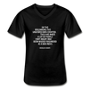 Männer-T-Shirt mit V-Ausschnitt: In the beginning the Universe was created … - Schwarz