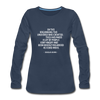 Frauen Premium Langarmshirt: In the beginning the Universe was created … - Navy