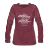 Frauen Premium Langarmshirt: In the beginning the Universe was created … - Bordeauxrot meliert
