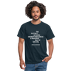 Männer T-Shirt: The distance between insanity and genius … - Navy