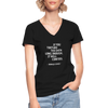 Frauen-T-Shirt mit V-Ausschnitt: If you torture the data long enough, it will confess. - Schwarz