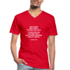 Männer-T-Shirt mit V-Ausschnitt: Don’t worry about people stealing your ideas … - Rot